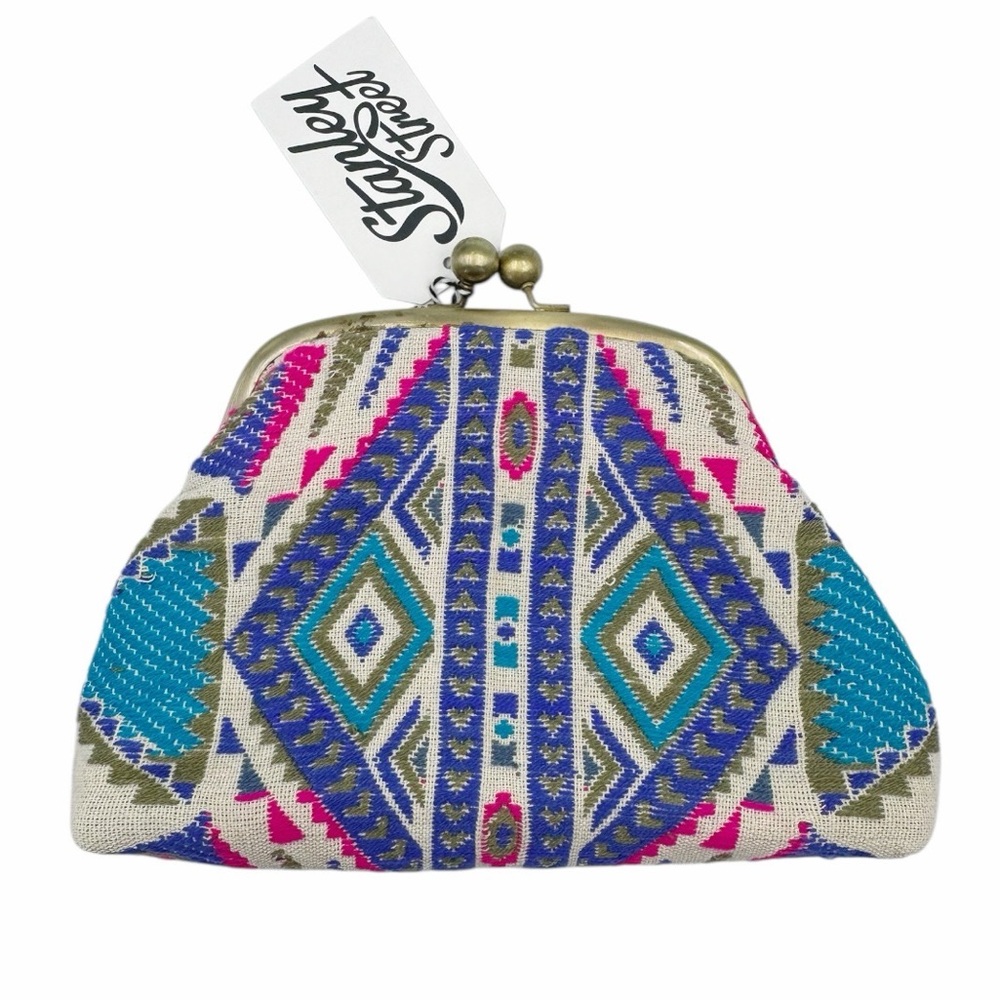 NWT Stanley Street | Boho Embroidered Colorful Clutch Bag